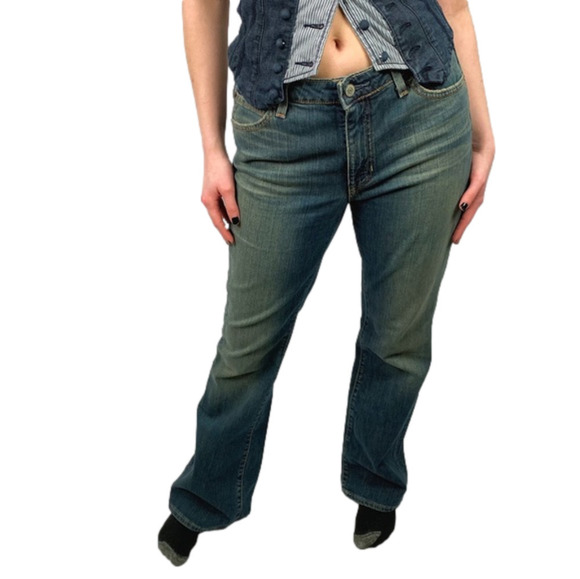 Gap Flare Blue Jeans Size 6 Reg - Picture 1 of 11